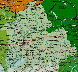 Seville province map - Enlarge the foto